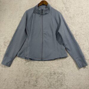 NWOT Jockey Womens XXL Light Blue Full-Zip Jacket Polyester Blend Activewear